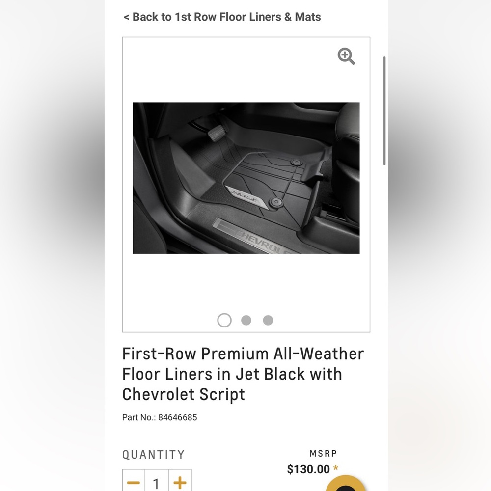 First-Row Premium All-Weather Floor Liners in Jet Black with Chevrolet Script